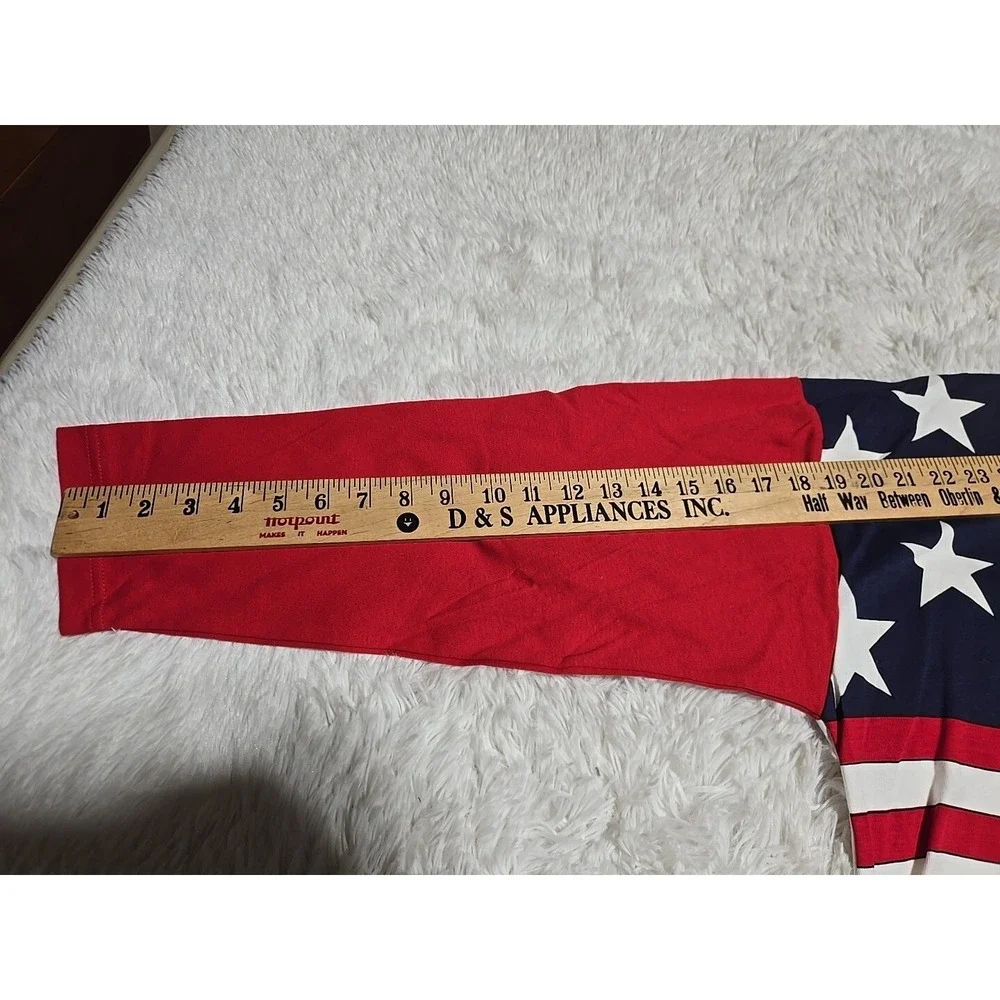 Vintage The Eagle's‎ Eye Long L TALL Shirt Night WOLF American Flag Conservation